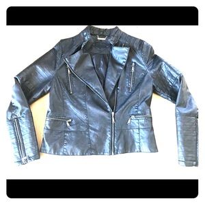 Faux Leather Moto Jacket